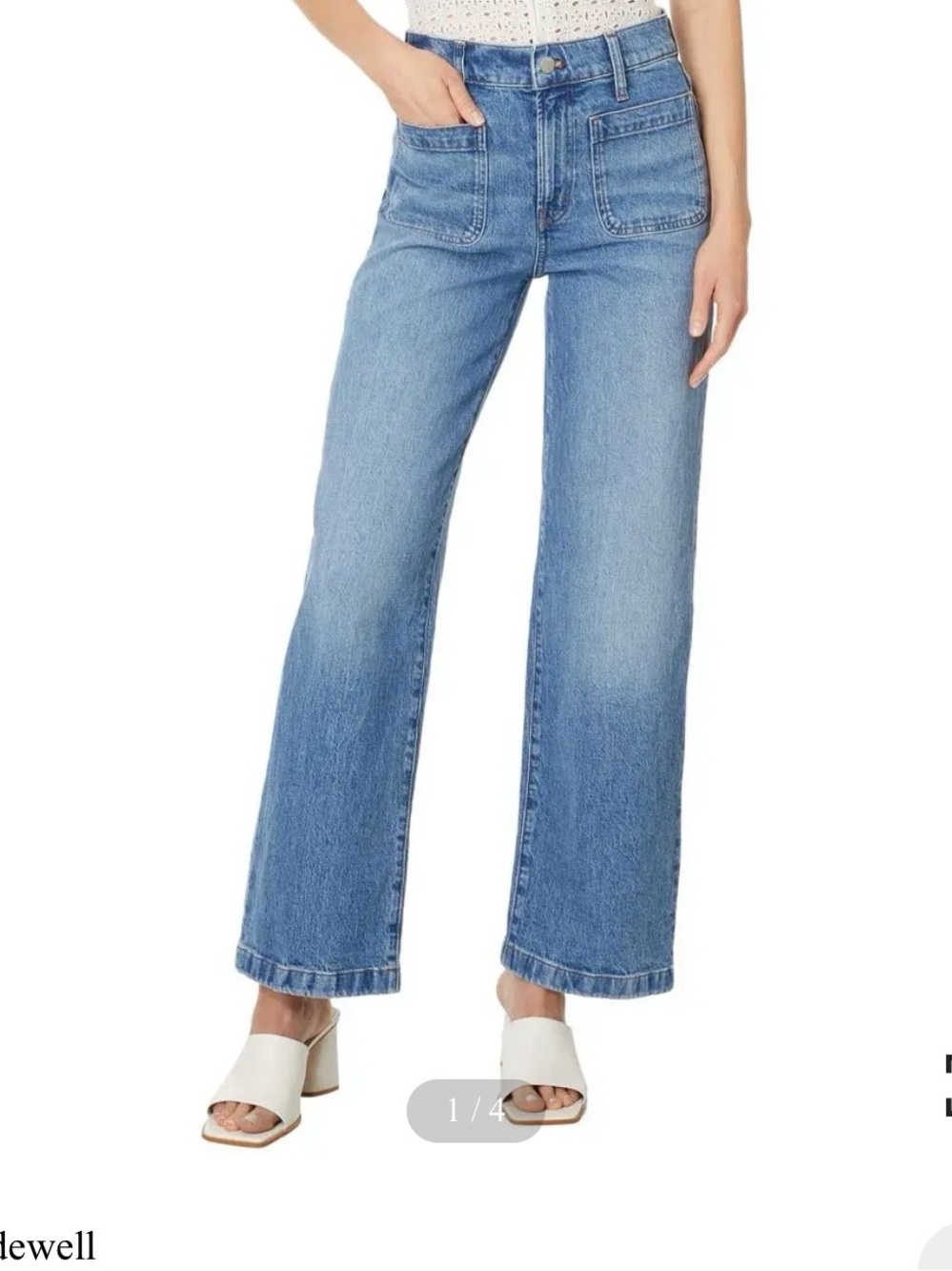Madewell Light Blue High-Rise Wide-Leg Cropped Jeans